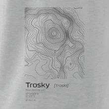 Trosky - vrstevnice v obdĺžniku