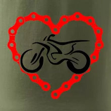 Moto srdce reťaz - enduro