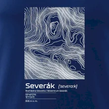 Severák - vrstevnice v obdĺžniku