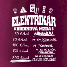 Hodinová mzda elektrikár