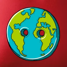 Planéta krajiny gombík (Pecka design)