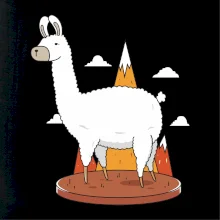 Alpaka kreslená Alpaka kreslená