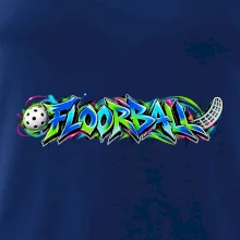 Florbalové graffiti v neonových barvách