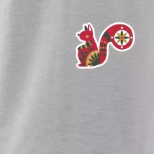Folklór na prsníku veverička