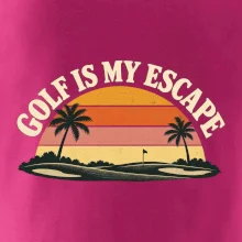 Golf is my escape retro západ slunce