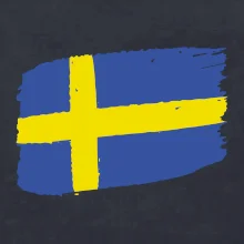 Švédsko vlajka štetkou Švédsko vlajka štetkou