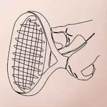 Tenisová raketa jedným ťahom