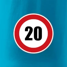 Dopravná značka - obmedzenie rýchlosti 20