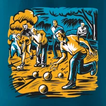 Petanque hra - modro oranžová