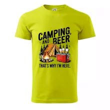Černý nápis nápis Camping and beer