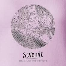 Severák - vrstevnice v kruhu