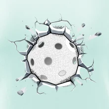 Florbal lopta v triku Florbal lopta v triku