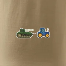 Ukrajinský traktorový pluk ulovil tank Ukrajinský traktorový pluk ulovil tank