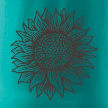 Slnečnica kreslená čiernobiela