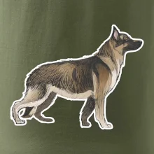 Nemecký ovčiak - hnedý kreslený