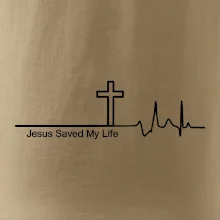 Jesus Saved My Life kríž ekg
