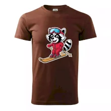 Mýval na lyžiach - kreslený