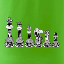 Šachové figúrky v rade - kreslené