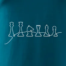 Šachové figúrky v rade - obrys
