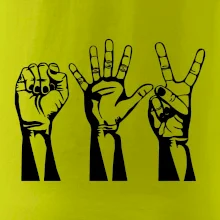 Kameň nožnice papier čierne