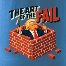 Donald Trump zazděný ve vlastní zdi