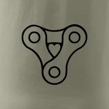 Cyklo srdce reťaz trojuholník