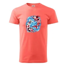 Yin & Yang Koi kapor - červený