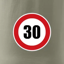Dopravná značka - obmedzenie rýchlosti 30
