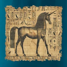 Egyptské hieroglyfy jednorožec