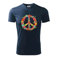 Peace symbol červené kvety