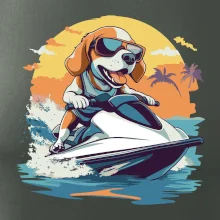 Bígel na vodnom skútri