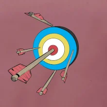 Šípy vo farebnom terči