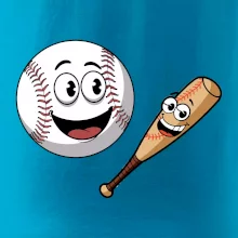 Parové tričko - baseballová raketa a loptička