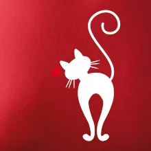 Zamilovaná mačka zozadu