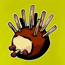 Gaštanový ježko - prsník