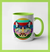 Mačka pri farebnom západe