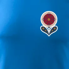 Folklór na prsníku kvetina guľatá