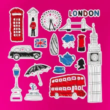 Velká Británie - kreslené ikonky