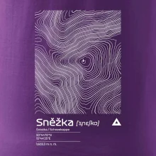 Snežka - vrstevnice v obdĺžniku