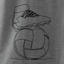 Futbalová lopta kopačka jedným ťahom