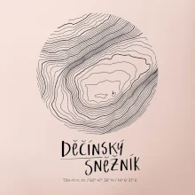 Děčínský Sněžník - vrstevnice v kruhu