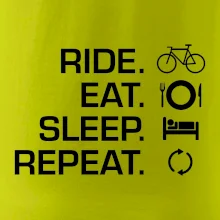 Ride Eat Sleep Repeat bicykel