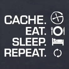 Eat sleep repeat Cache