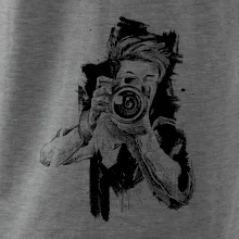 Fotograf kreslený ceruzkou Fotograf kreslený ceruzkou