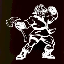 Hasič stojaci - nápis hasiči - Veľký nápis na chrbte