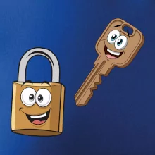 Parové tričká - Zámok a kľúč