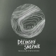 Děčínský Sněžník - vrstevnice v kruhu