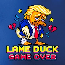Trump lame duck pixel art game over