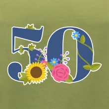 Kvetinové číslo kreslené - 50