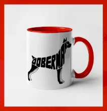 Dobermans - nápis v tele